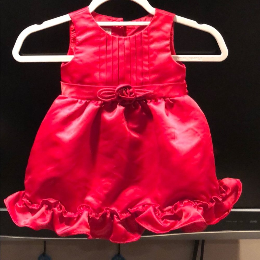 Red Satin Dress 24M